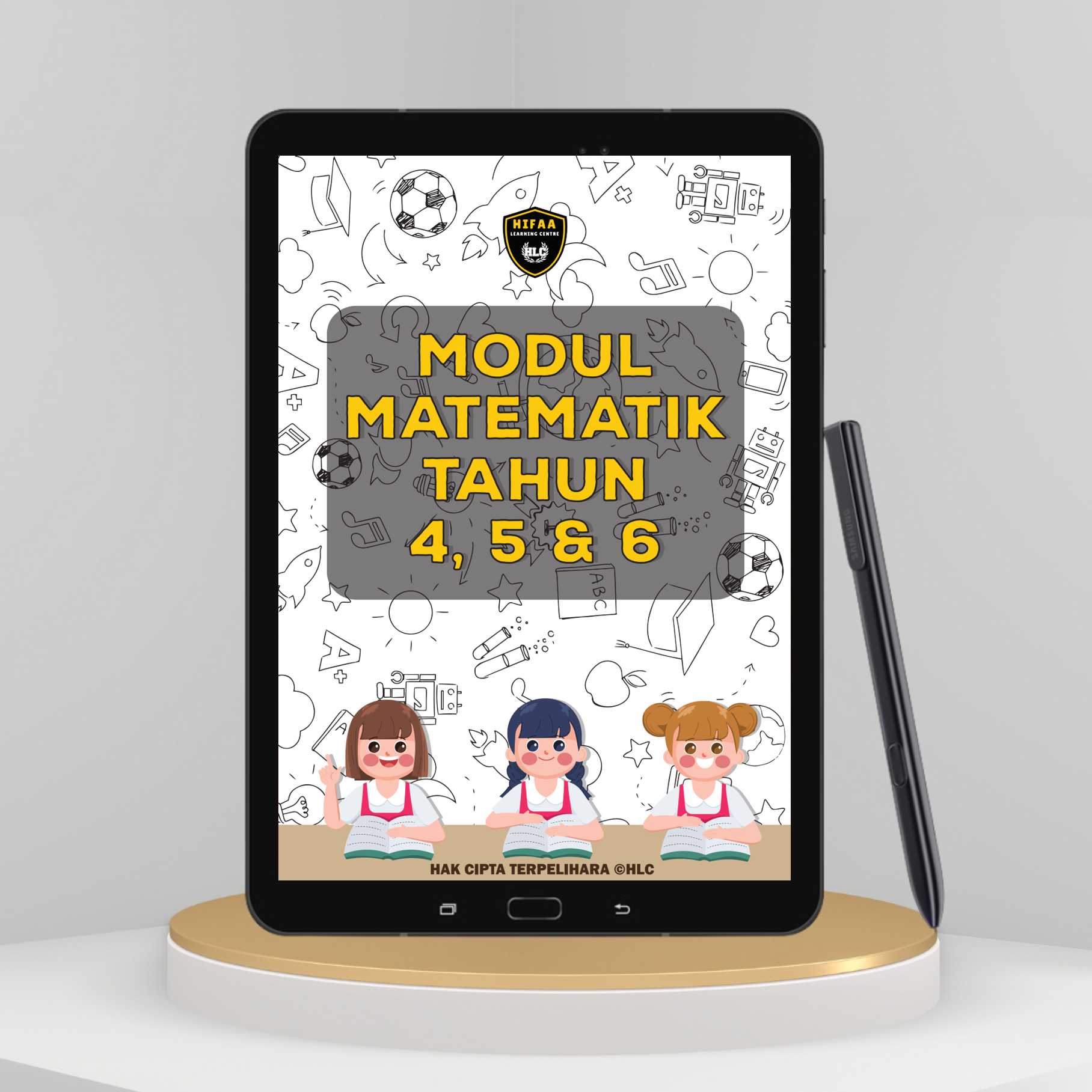 Muka depan tablet E-BOOK LATIHAN MUDAH MATEMATIK TAHUN 4,5,6 BY CIKGU FARA HLC