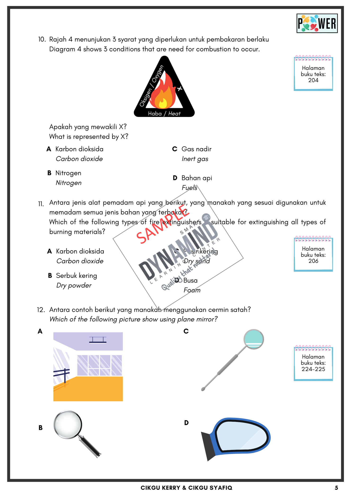 Sampel 2 - SET ULANGKAJI BAB 6 - BAB 9 SAINS TINGKATAN 1 (FORMAT UASA)