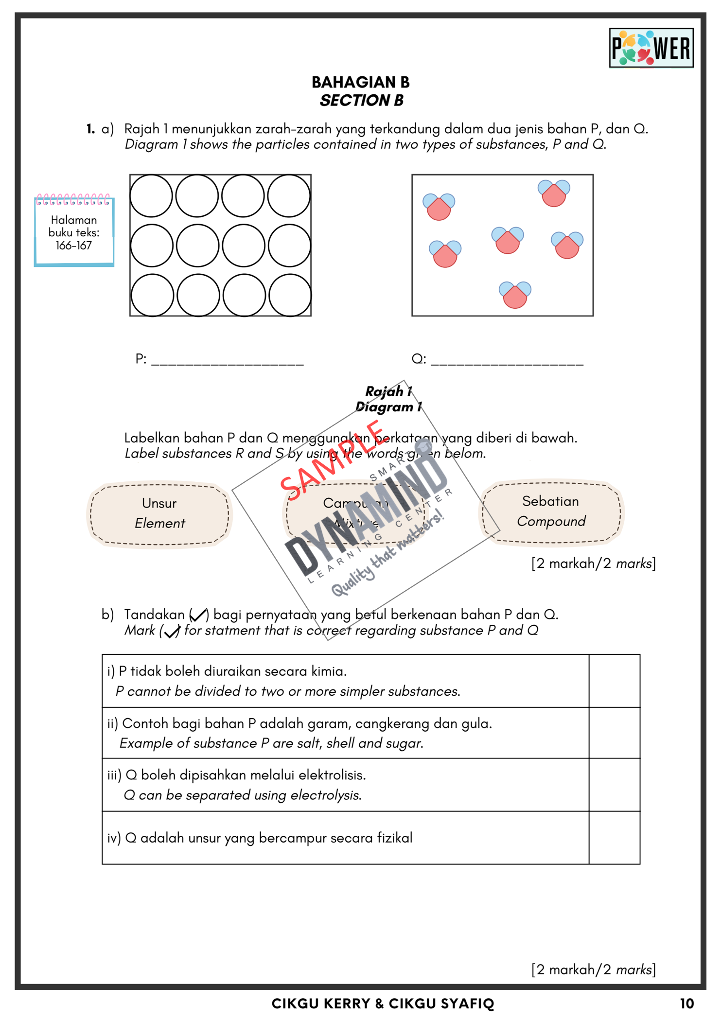 Sampel 3 - SET ULANGKAJI BAB 6 - BAB 9 SAINS TINGKATAN 1 (FORMAT UASA)